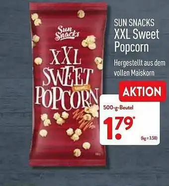 Aldi Nord Sun Snacks Xxl Sweet Popcorn Angebot