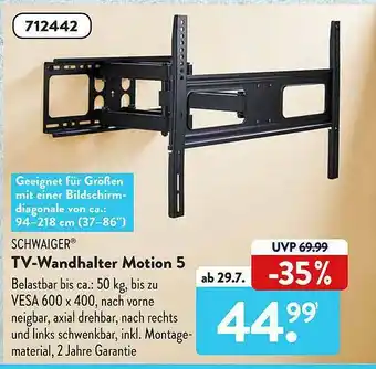 Aldi Süd Schwaiger Tv-wandhalter Motion 5 Angebot