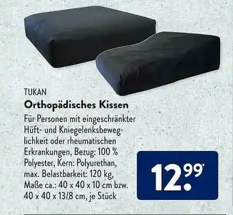 Aldi Süd Tukan Orthopädisches Kissen Angebot