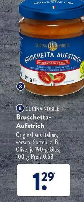 Aldi Süd Cucina Nobile Bruschetta-aufstrich Angebot