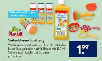 Aldi Süd Playland Seifenblasen-spielzeug Angebot