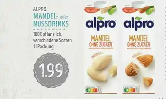 Edeka Struve Alpro Mandel- Oder Nussdrinks Angebot