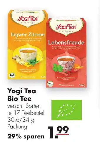 Handelshof Yogi Tea Bio-Tee 30,6/34 g Angebot