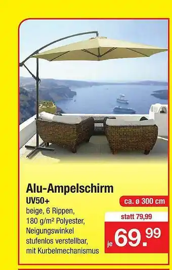 Zimmermann Alu-ampelschirm Uv50+ Angebot