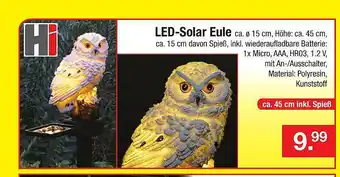 Zimmermann Led-solar Eule Angebot