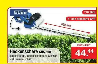 Zimmermann Heckenschere Ghs 690 L Güde Angebot