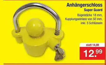 Zimmermann Anhängerschloss Super Guard Angebot