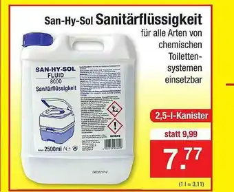 Zimmermann San-hy-skol Sanitärflüssigkeit Angebot