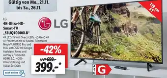 Lidl LG 4K Ultra HD Smart TV ,,55UQ70006LB" Angebot