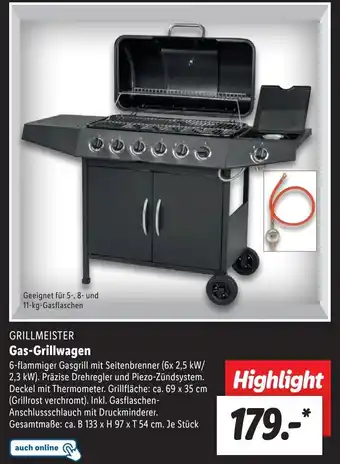 Lidl Grillmeister Gas Grillwagen Angebot