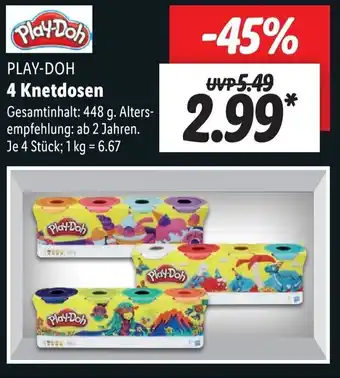 Lidl Play-Doh 4 Knetdosen Angebot