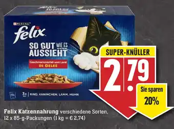 Edeka Neukauf Felix Katzennahrung 12x85g Angebot