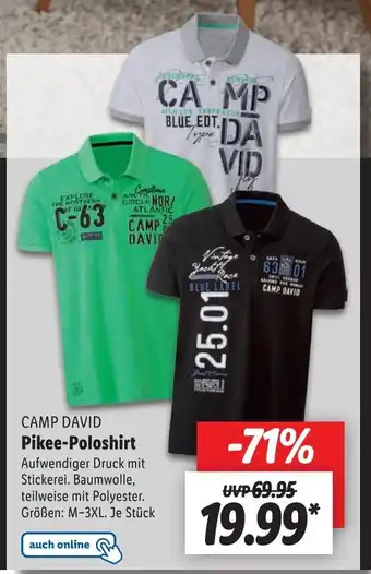 Lidl Camp David Pikee Poloshirt Angebot