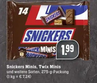 Edeka Neukauf Snickers Minis, Twix Minis 275g Angebot