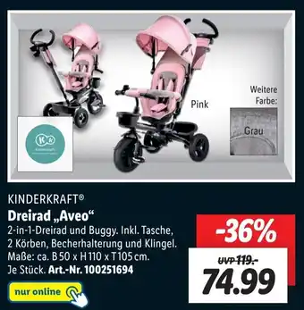 Lidl Kinderkraft Dreirad ,,Aveo" Angebot