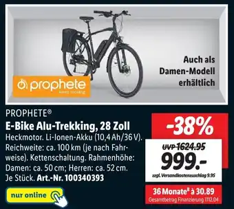 Lidl Prophete E-Bike Alu Trekking, 28 Zoll Angebot