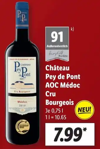 Lidl Château Pey de Pont AOC Médoc Cru Bourgeois 0,75 L Angebot