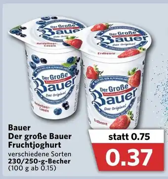 Combi Bauer Der Große Bauer Fruchtjoghurt 230/250g Becher Angebot