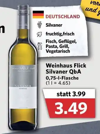 Combi Weinhaus Flick Silvaner QbA 0,75L Angebot