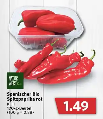 Combi Spanischer Bio Spitzpaprika Rot 170g Beutel Angebot