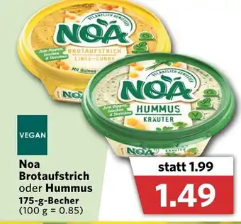 Combi Noa Brotaufstrich oder Hummus 175g Becher Angebot