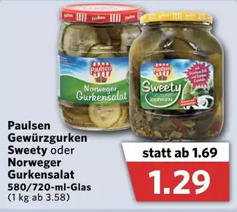 Combi Paulsen Gewürzgurken Sweety oder Norweger Gurkensalat 580/720ml Angebot