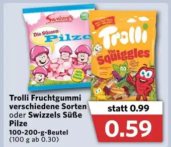 Combi Trolli Fruchtgummi oder Swizzels Süße Pilze 100-200g Beutel Angebot