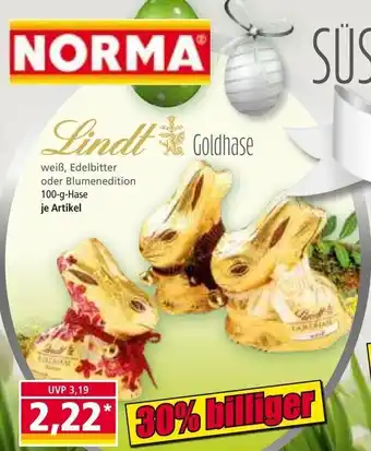 Norma Lindt Goldhase 100g Angebot