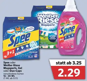 Combi Spee oder Weißer Riese Megaperls, Gel oder Duo Caps Angebot