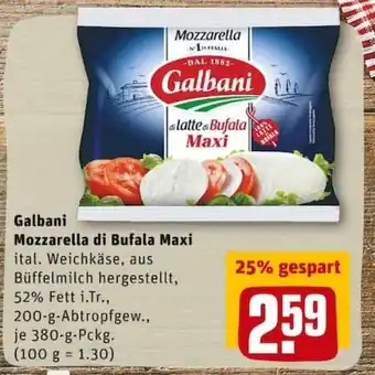 REWE PETZ Galbani Mozzarella di Bufala Maxi 380g Angebot