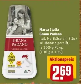 REWE PETZ Marca Italia Grana Padano 200g Angebot