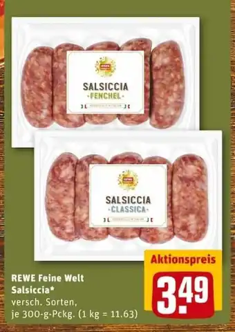 REWE PETZ Rewe Feine Welt Salsiccia 300g Angebot