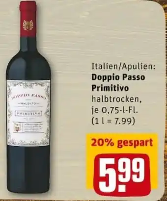 REWE PETZ Doppio Passo Primitivo 0,75L Angebot