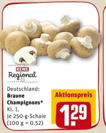 REWE PETZ Braune Champignons 250g Angebot