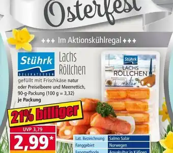 Norma Stührk Lachs Röllchen 90g Angebot
