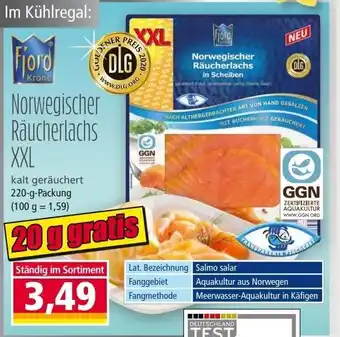 Norma Norwegischer Räucherlachs XXL 220g Angebot