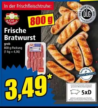 Norma Gut Bartenhof Frische Bratwurst 800g Angebot