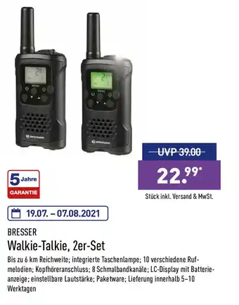 Aldi Nord Bresser Walkie Talkie, 2er Set Angebot