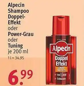 Rossmann Alpecin shampoo doppel-effekt oder power-grau oder tuning Angebot