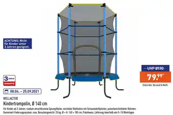 Aldi Nord Wellactive Kindertrampolin, Ø 140 cm Angebot