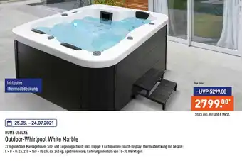 Aldi Nord Home Deluxe Outdoor Whirlpool White Marble Angebot