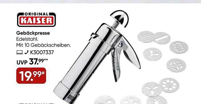 Kaiser gebäckpresse Angebot bei Galeria