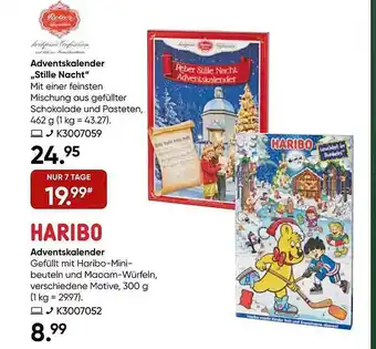 Galeria Reber adventskalender „stille nacht“ oder haribo adventskalender Angebot