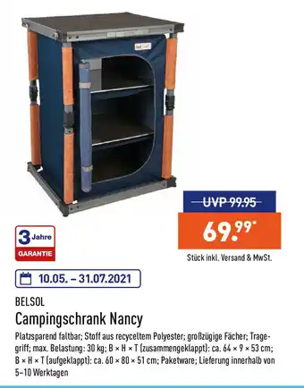 Aldi Nord Belsol Campingschrank Nancy Angebot