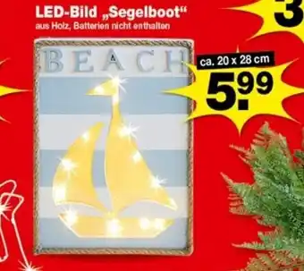 Krümet Sonderposten LED Bild ,,Segelboot" Angebot