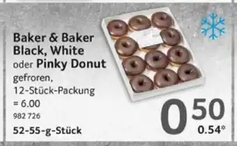 Selgros Baker & Baker Black, White o. Pinky Donut 52-55g Angebot