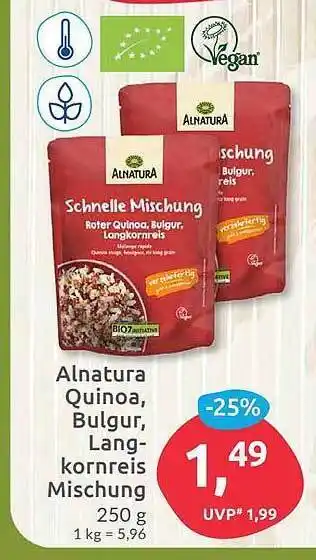 Budni Alnatura quinoa, bulgur, langkornreis mischung Angebot