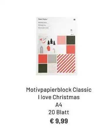 Idee Creativmarkt Motivpapierblock classic i love christmas Angebot