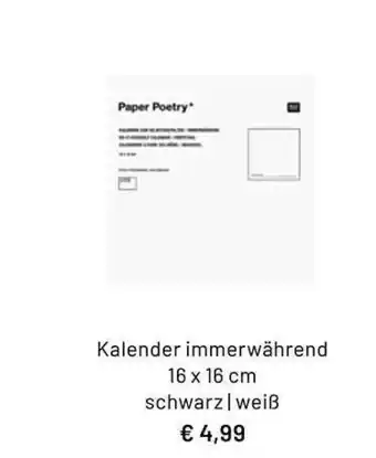 Idee Creativmarkt Kalender immerwährend Angebot