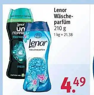 Rossmann Lenor wäscheparfüm Angebot